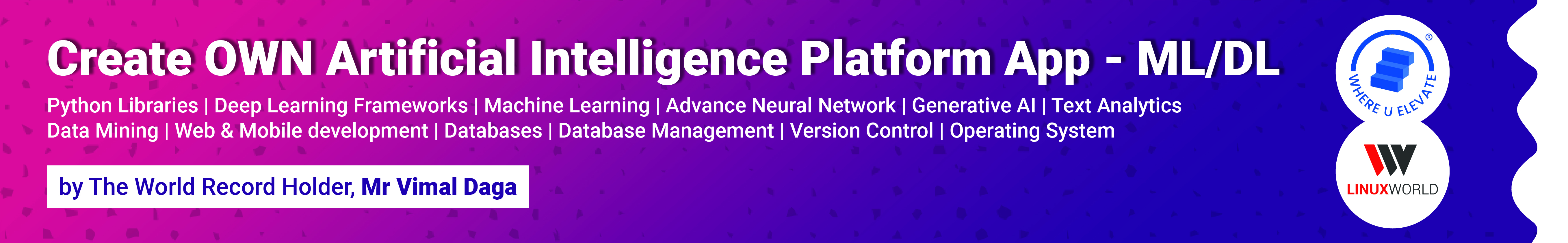 Summer Internship - Create OWN Artificial Intelligence Platform App - ML/DL cover image